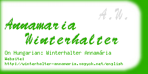 annamaria winterhalter business card
